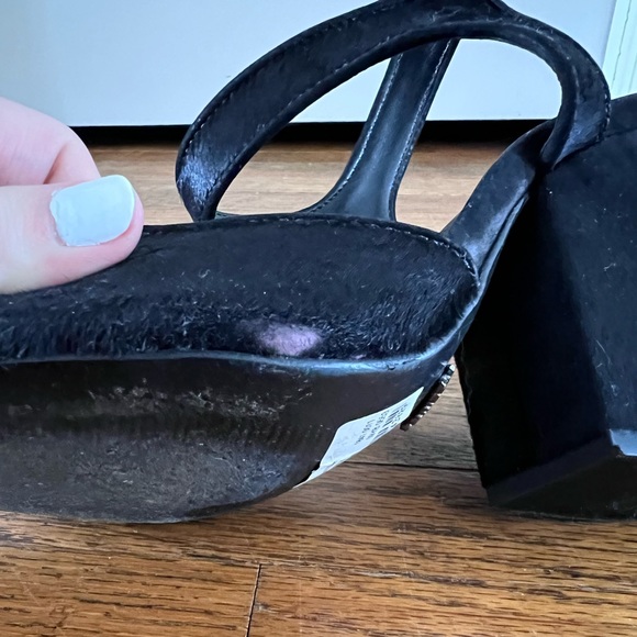 Schutz Black Calf Hair Heels - Picture 6 of 8